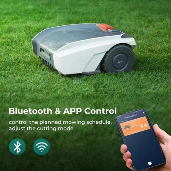 Robot Lawn Mower for Gardens up to 1500m², Automatic Intelligence Lawn Mower for Manicured Lawn, Path Planning, WiFi Smartphone APP Control, Safety Protection Device - Image 2