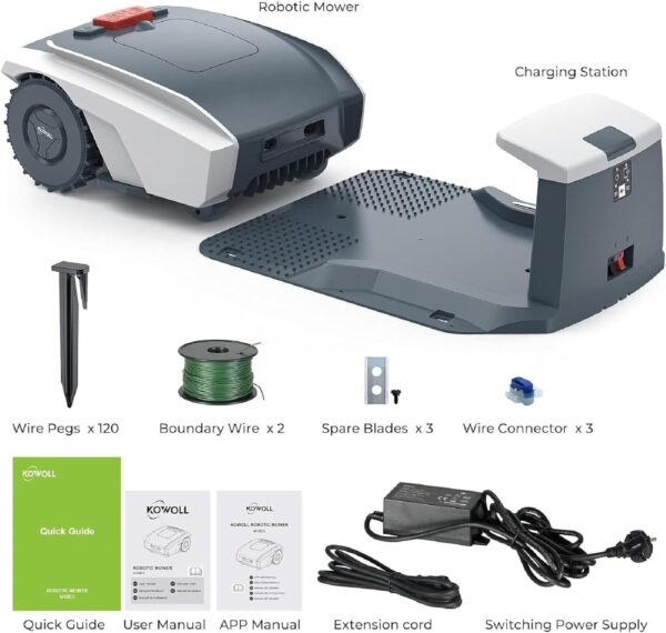 Robotic Lawn Mower 0.37 Acre/ 16146 Sq.Ft, with Mapping Function and App Control, Only 32 db,Rain Sensor & Boundary Wire, Battery & Charger Included - Image 8