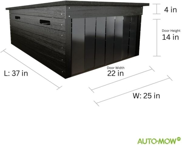 The Cube Medium (Black) Robotic Lawnmower Garage by Auto-Mow 37x25x18 Inches - Compatible with Automower, Gardena, Robomow, Ambrogio, Bosch, Honda, McCulloch, Stiga, Cramer, and Cub Cadet - Image 2