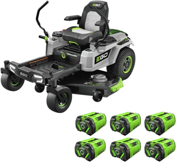 EGO Power+ ZT5207L 52-Inch 56-Volt Lithium-ion Cordless Z6 Zero Turn Riding Mower with (6) 12.0Ah Batteries and Charger Included