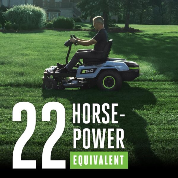 EGO POWER+ ZT4205S 56-Volt 42-Inch Z6 Zero Turn Riding Mower with e-Steer™ Technology, 4 x 12.0Ah Batteries, 700W Turbo Charger Included Plus 2 Extra BA2800T 5.0Ah Batteries - Image 4