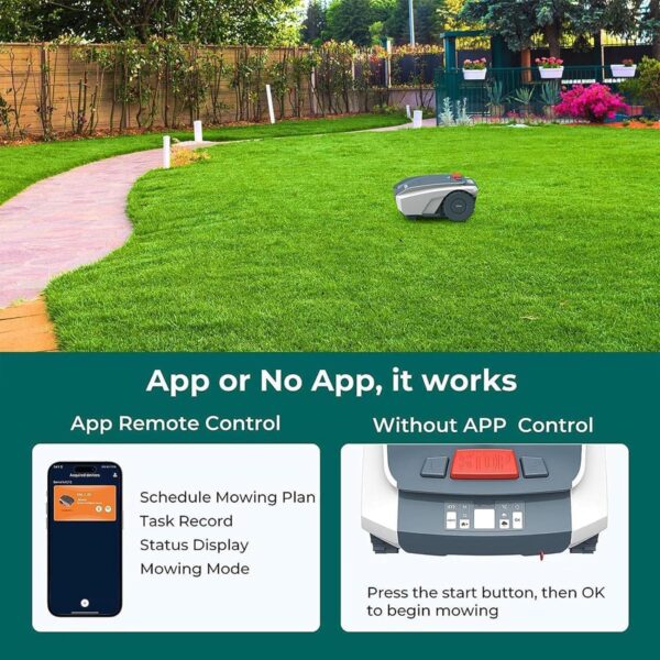 18-RM Robotic Lawnmower for Medium and Large Gardens up to 1500m2 - Automatic Robot Lawn Mower with App Control, GPS Assisted Navigation and Boundary Wire Adjustable Cutting Heights - Image 6